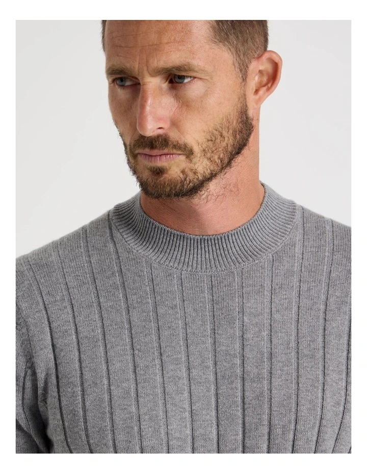 Ribbed Sweater in Grey Marle image 2