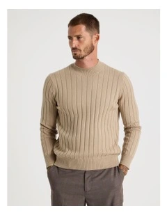 Ribbed Sweater in Sand