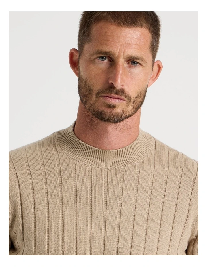 Ribbed Sweater in Sand image 2