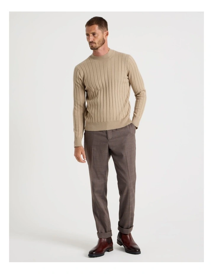 Ribbed Sweater in Sand image 3