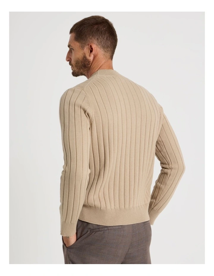 Ribbed Sweater in Sand image 6