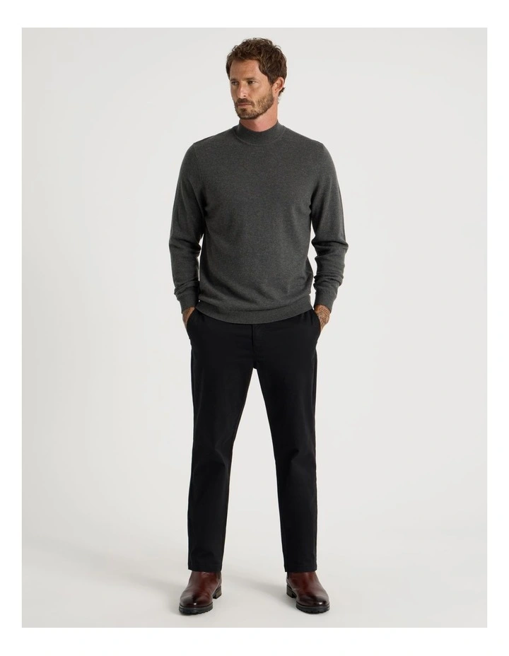 Australian Merino Mock Neck in Charcoal image 4