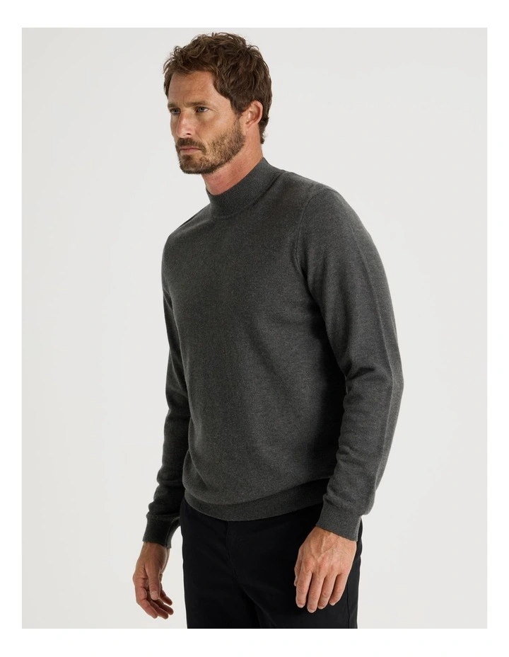 Australian Merino Mock Neck in Charcoal image 5