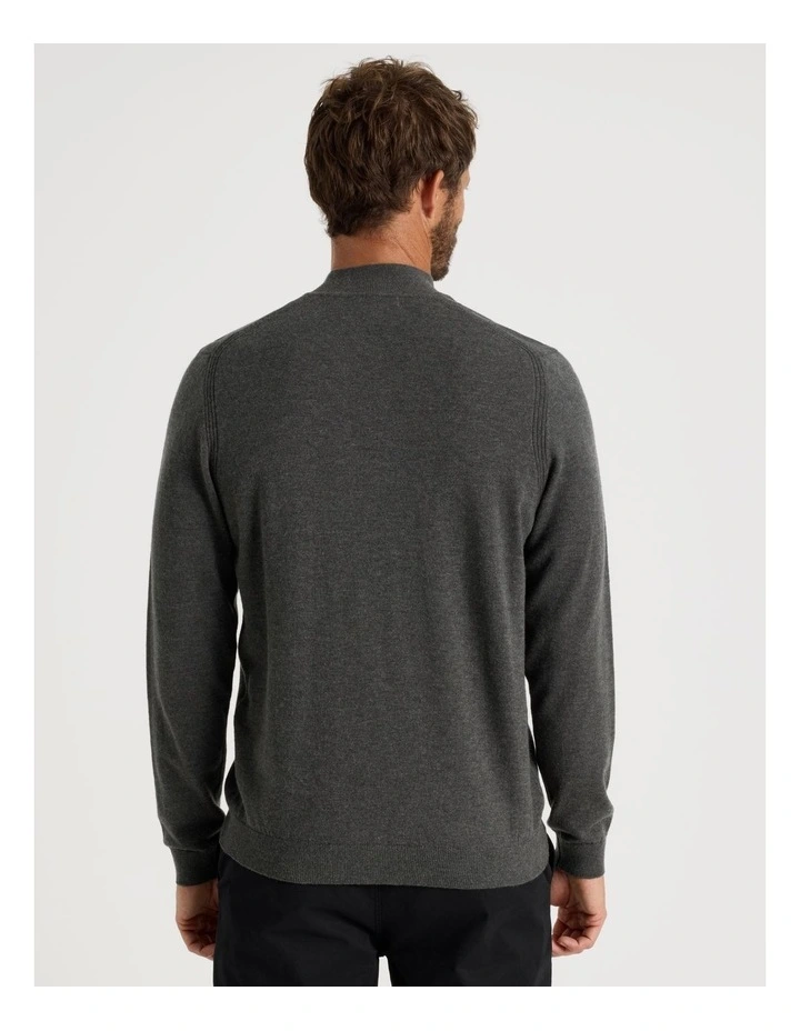 Australian Merino Mock Neck in Charcoal image 6