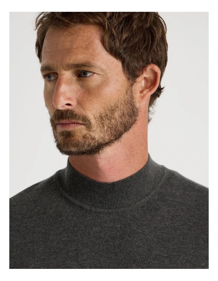 Australian Merino Mock Neck in Charcoal image 7