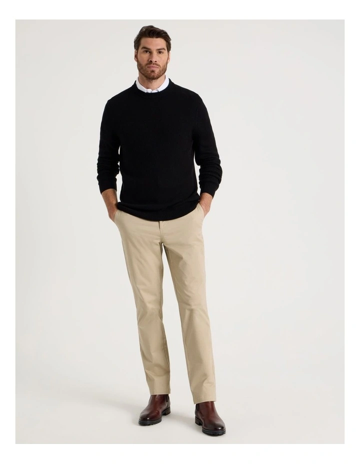 Splice Rib Knit Sweater in Black image 3