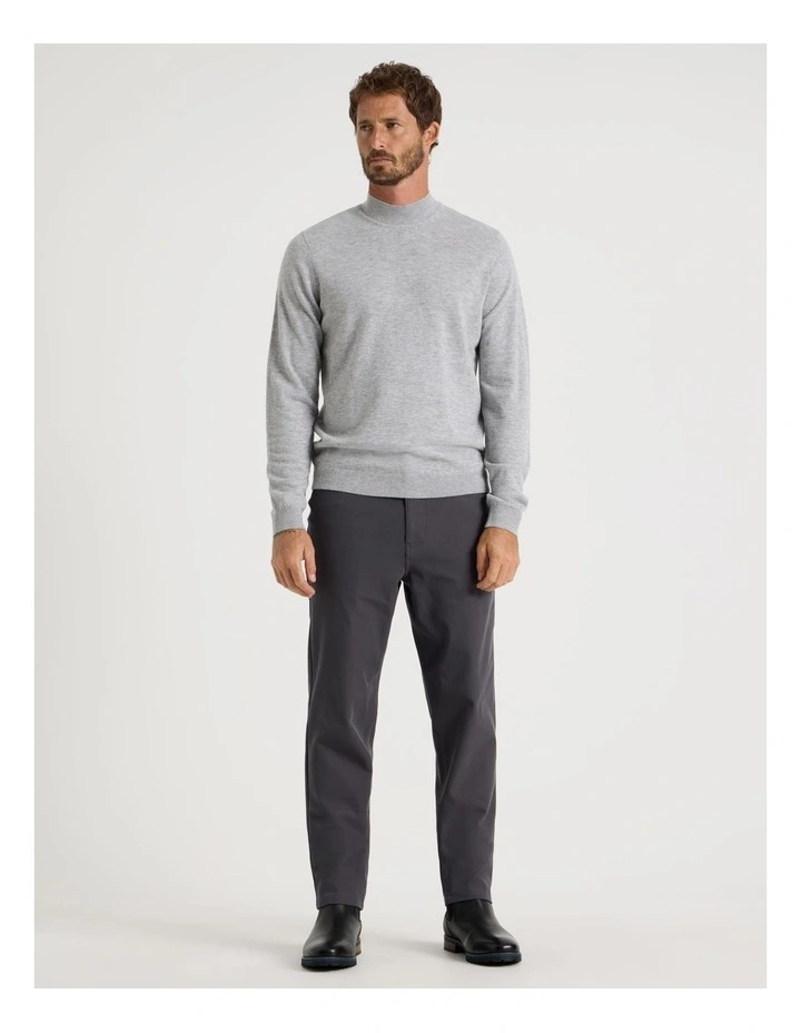 Australian Merino Mock Neck in Grey image 3