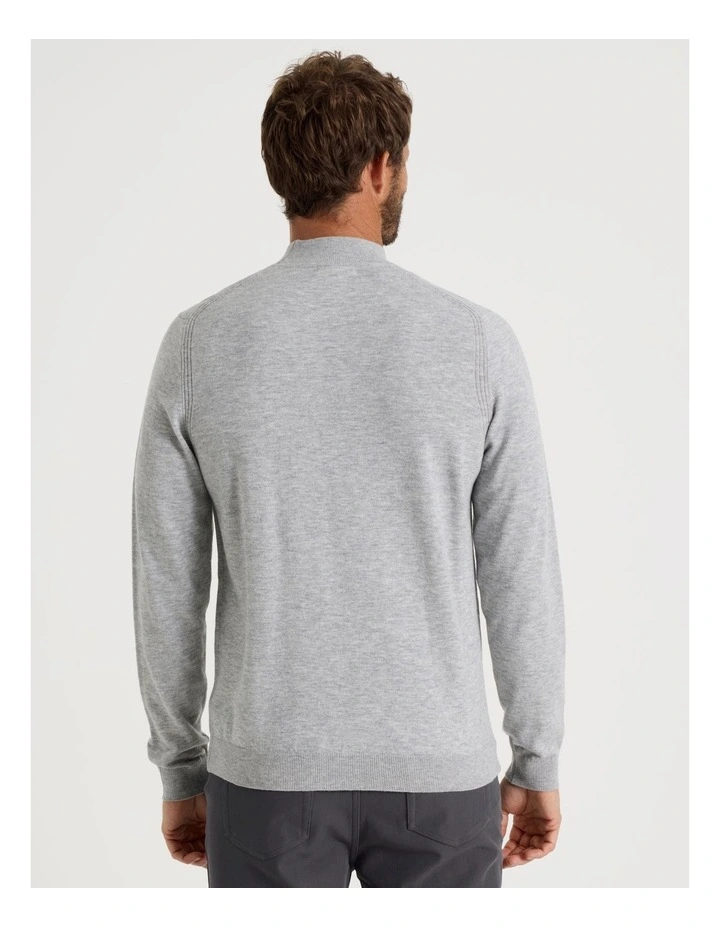 Australian Merino Mock Neck in Grey image 6