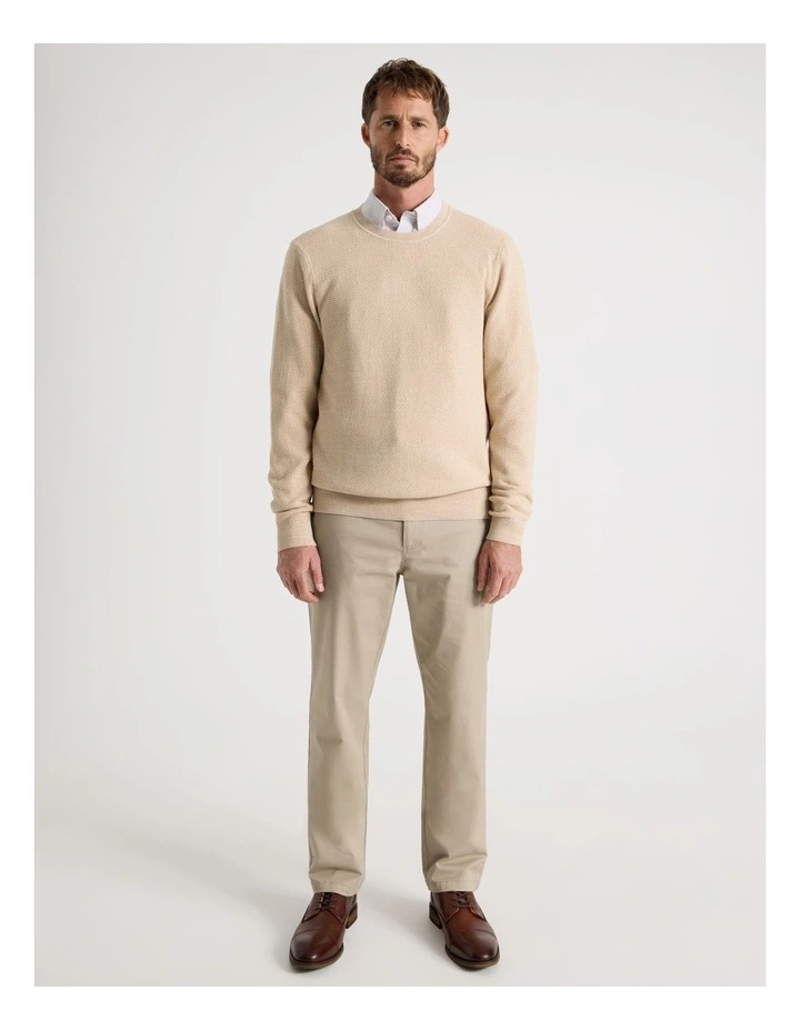 Textured Long Sleeve Knit in Sand image 3