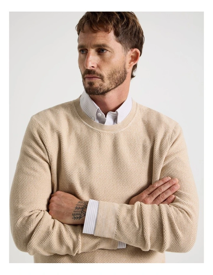 Textured Long Sleeve Knit in Sand image 4