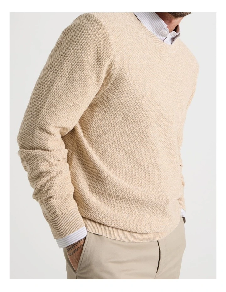 Textured Long Sleeve Knit in Sand image 5
