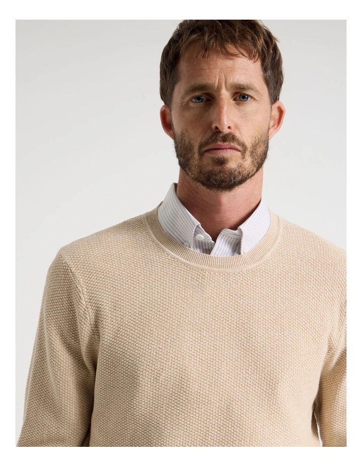 Textured Long Sleeve Knit in Sand image 7