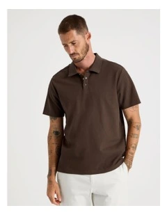 Jersey Short Sleeve Polo Chocolate