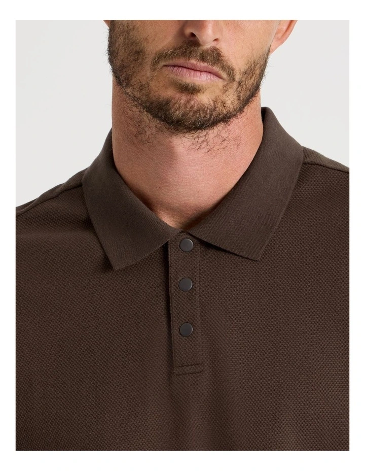 Jersey Short Sleeve Polo Chocolate image 6
