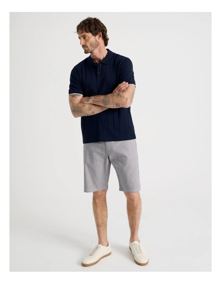 Wide Rib Polo in Navy image 2