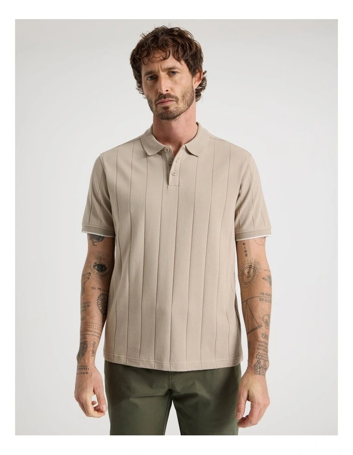 Wide Rib Polo in Sand image 4