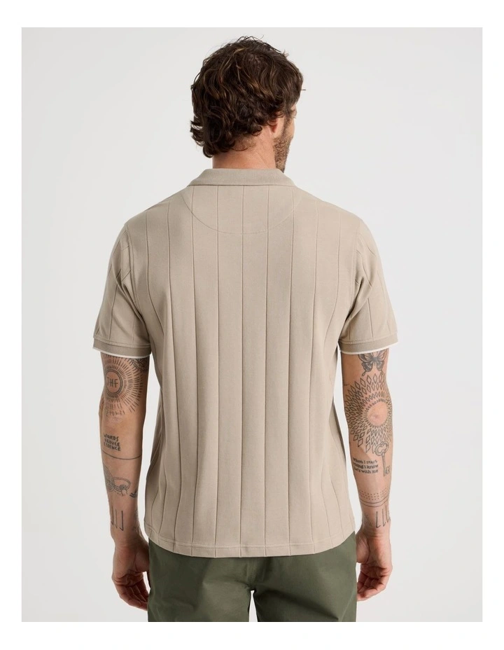 Wide Rib Polo in Sand image 5