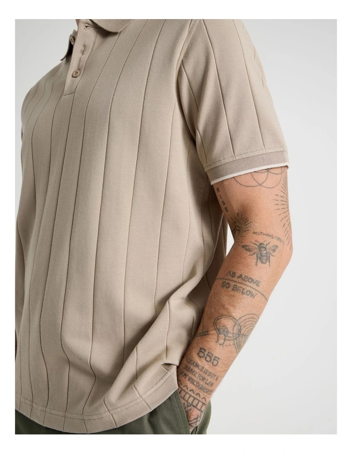 Wide Rib Polo in Sand image 6