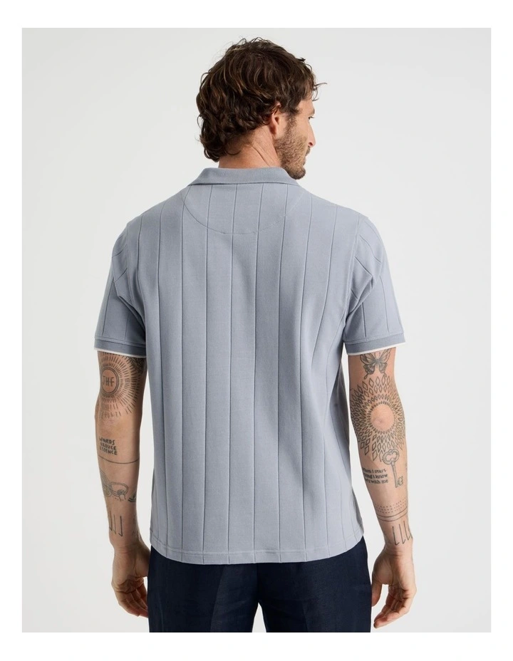 Wide Rib Polo in Steel image 5