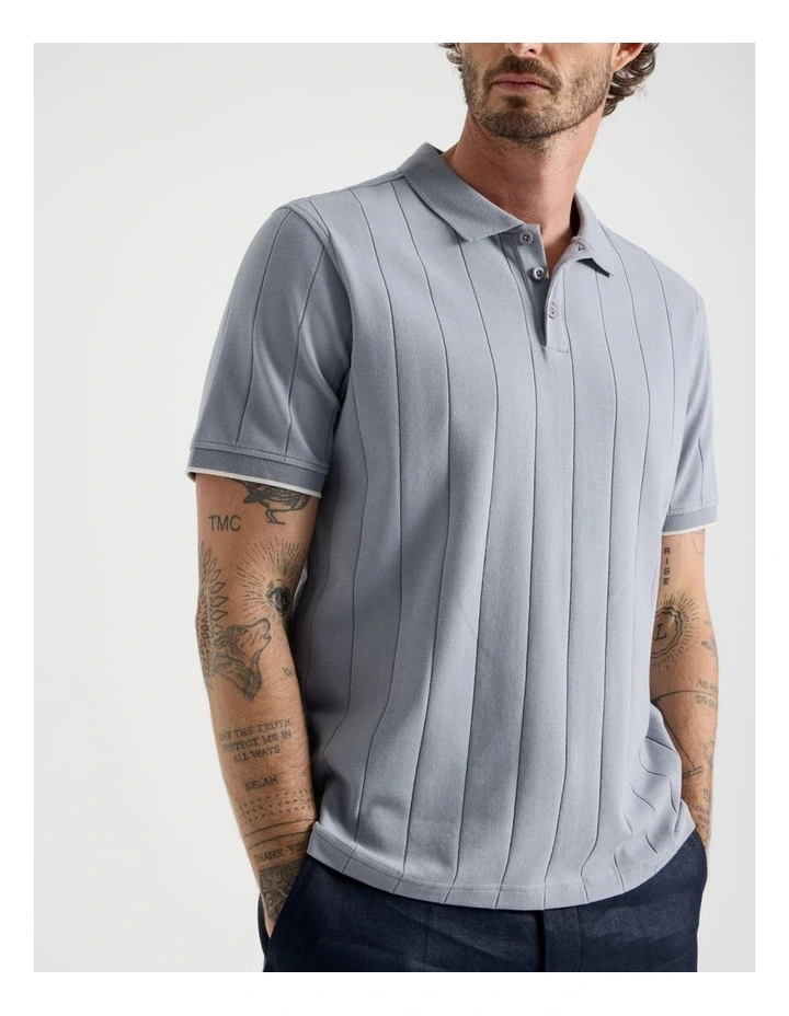 Wide Rib Polo in Steel image 6