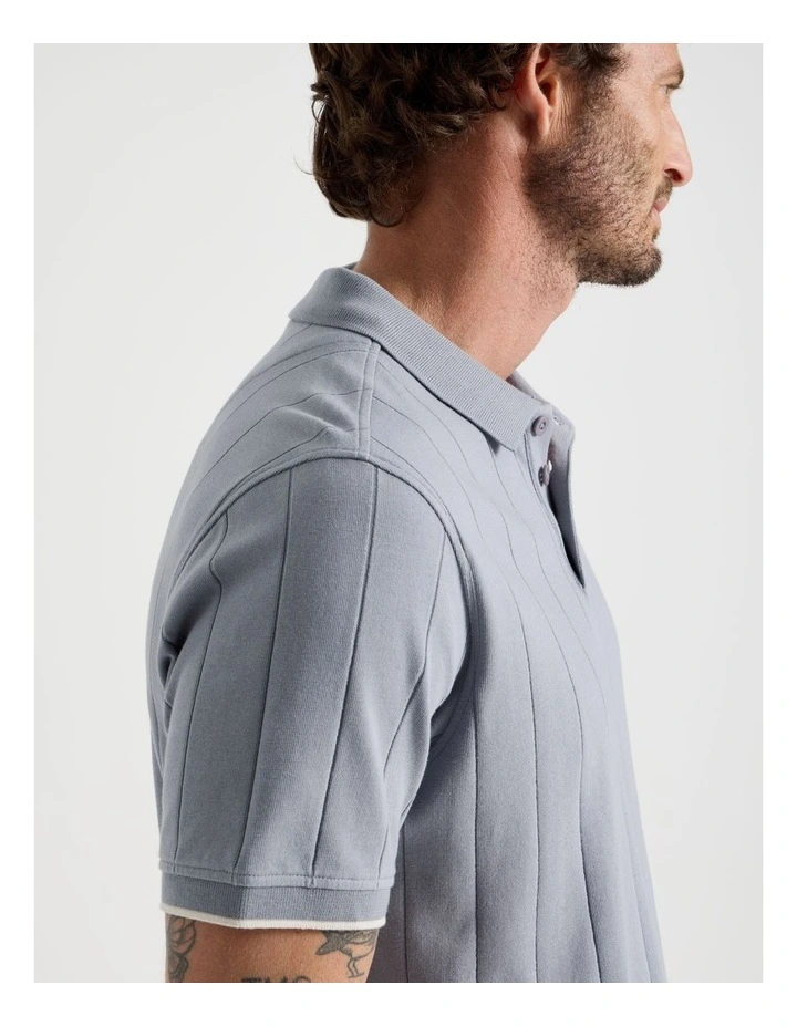 Wide Rib Polo in Steel image 7