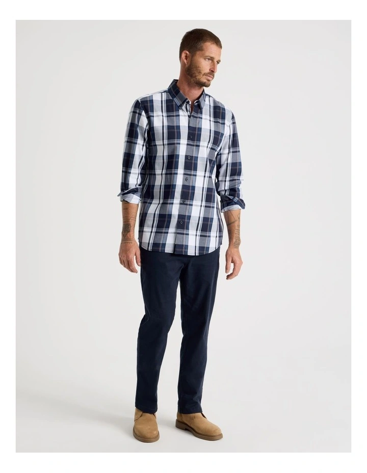 Long Sleeve Check Shirt in Blue image 4