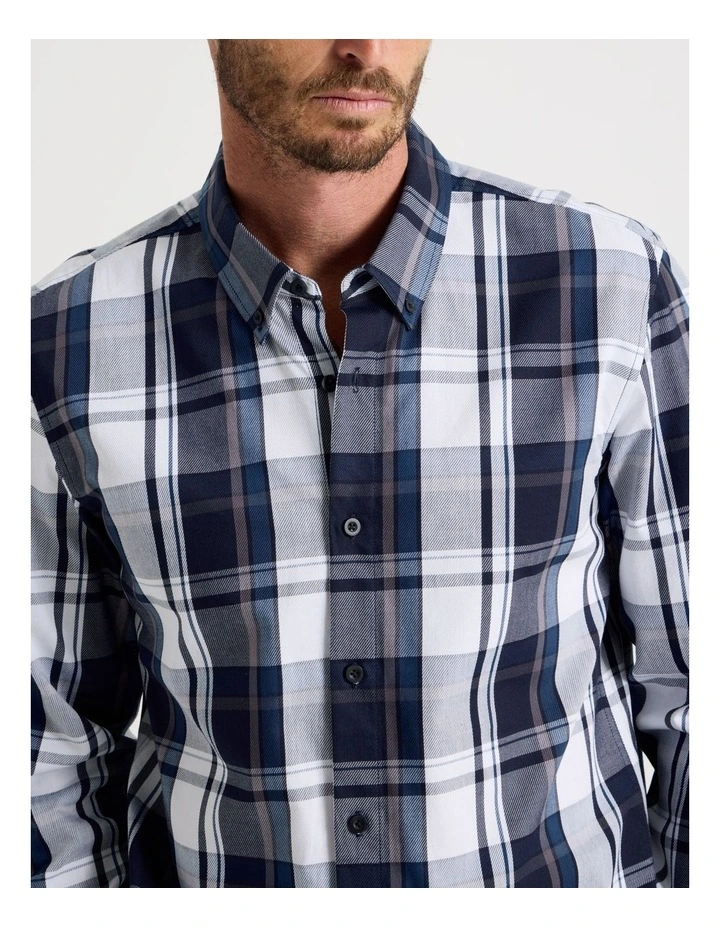 Long Sleeve Check Shirt in Blue image 6
