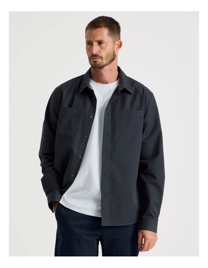 Lyocell Long Sleeve Shirt in Charcoal image 1