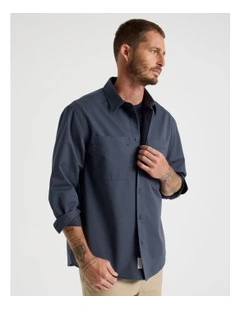 Lyocell Long Sleeve Shirt in Midnight