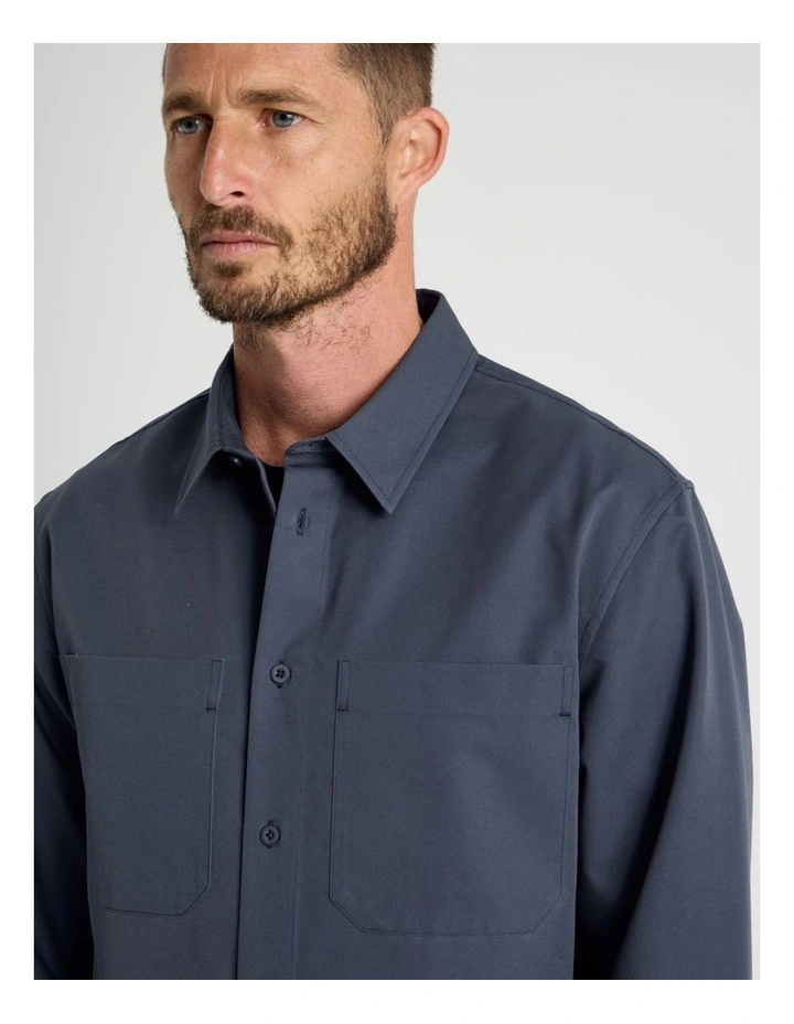 Lyocell Long Sleeve Shirt in Midnight image 3