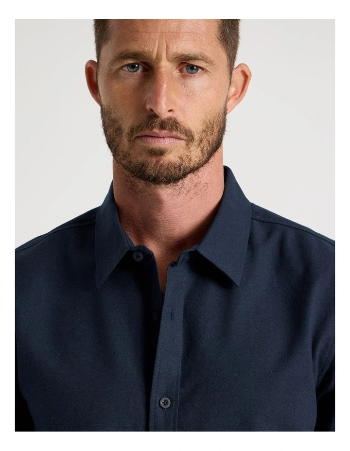 Short Sleeve Oxford Shirt in Navy image 2