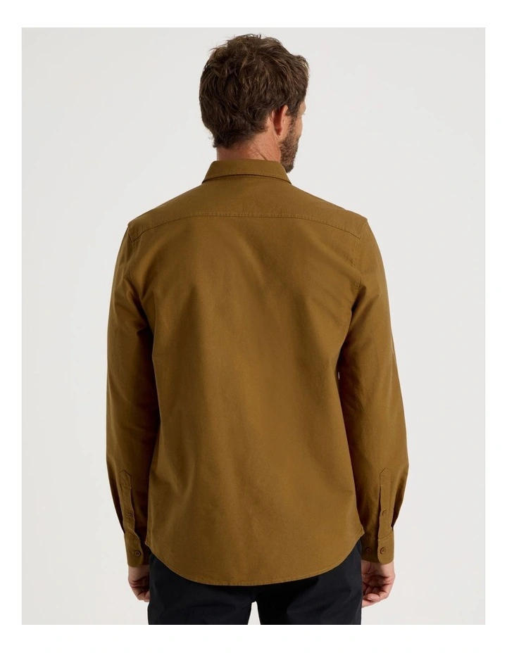 Long Sleeve Oxford Shirt in Caramel image 6