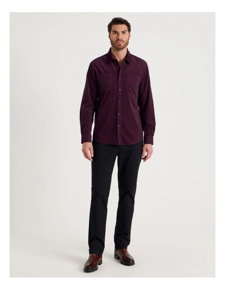 Corduroy Shirt in Cherry image 4