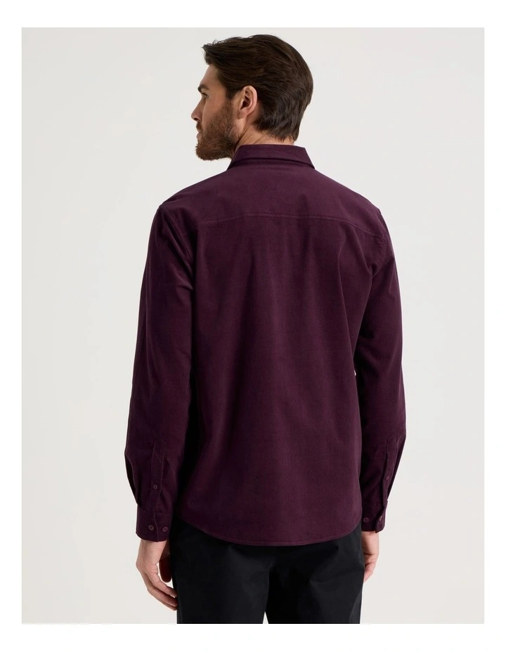 Corduroy Shirt in Cherry image 6