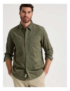 Corduroy Shirt in Olive