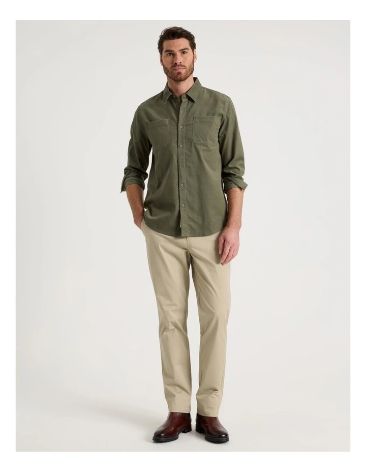 Corduroy Shirt in Olive image 4