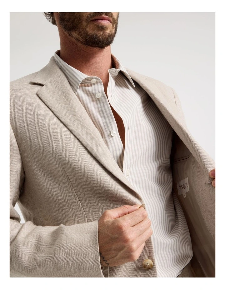 Long Sleeve Shirt in Stone Stripe image 2