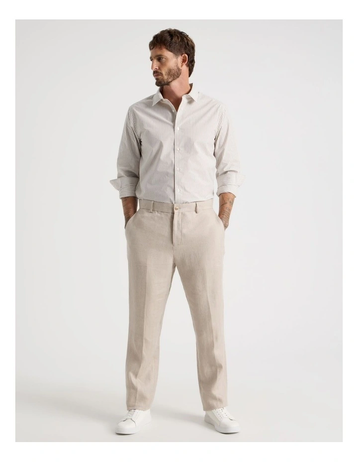 Long Sleeve Shirt in Stone Stripe image 3
