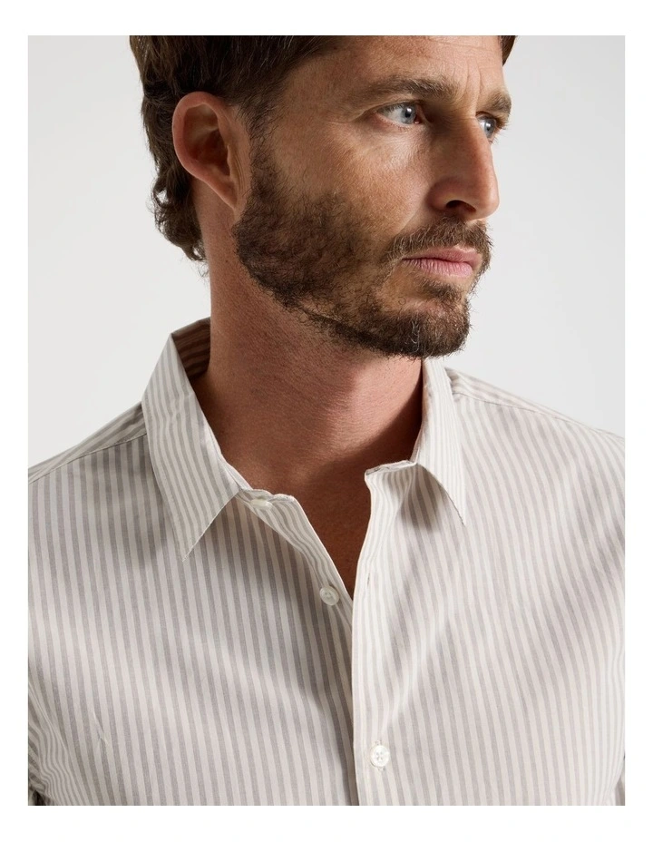 Long Sleeve Shirt in Stone Stripe image 4