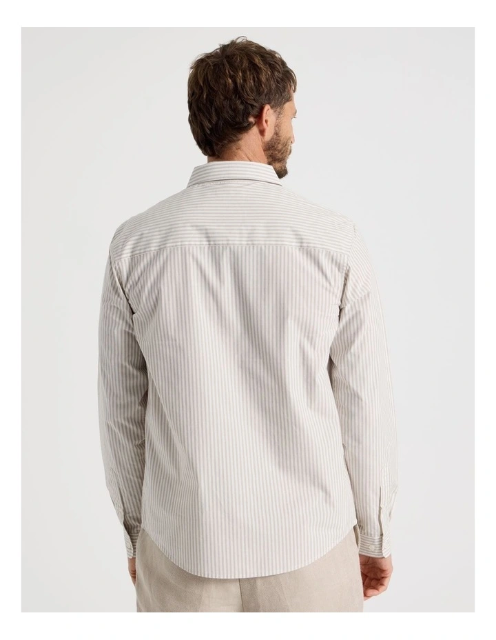 Long Sleeve Shirt in Stone Stripe image 6