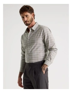 Long Sleeve Shirt in Beige Check