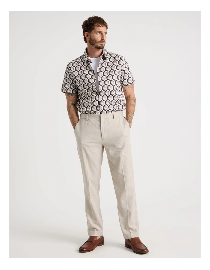 Camp Collar Shirt in Assorted Geometric Print image 2