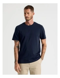 Crew Neck T-Shirt in Navy