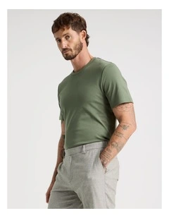 Crew Neck T-Shirt in Olive