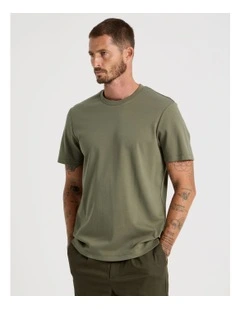 Crew Neck T-Shirt in Olive