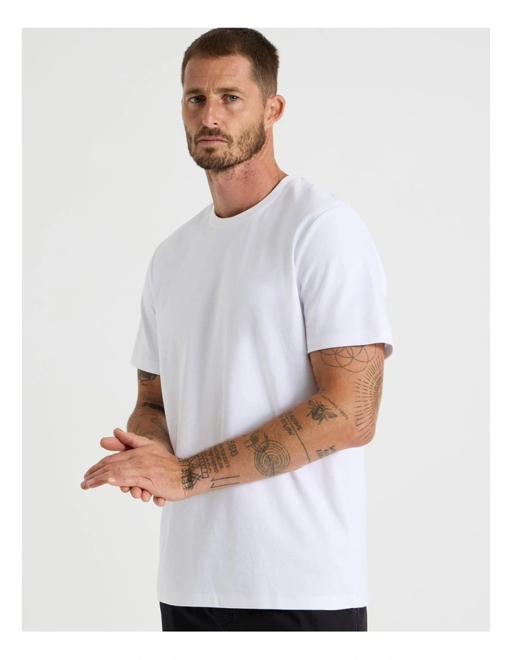 Crew Neck T-Shirt in White image 1