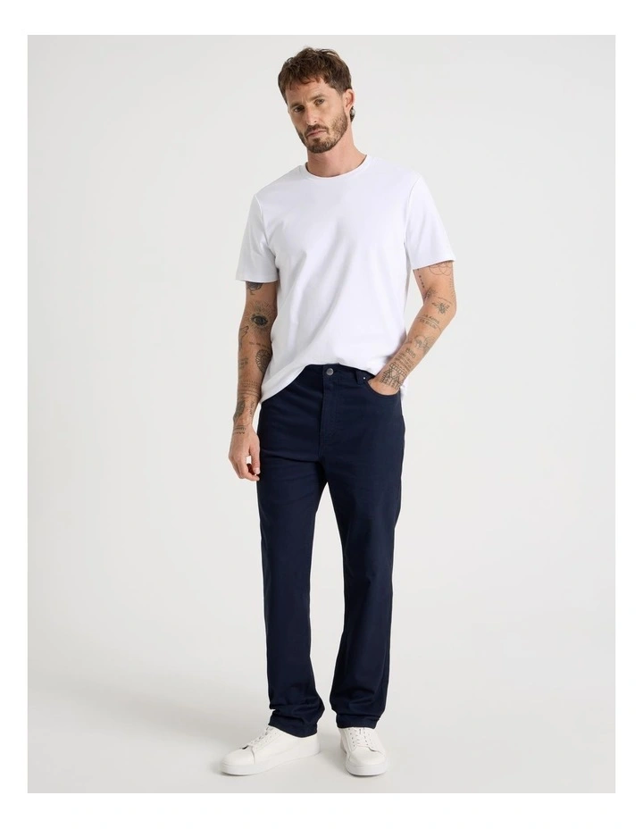 Crew Neck T-Shirt in White image 2