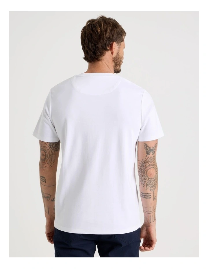 Crew Neck T-Shirt in White image 5