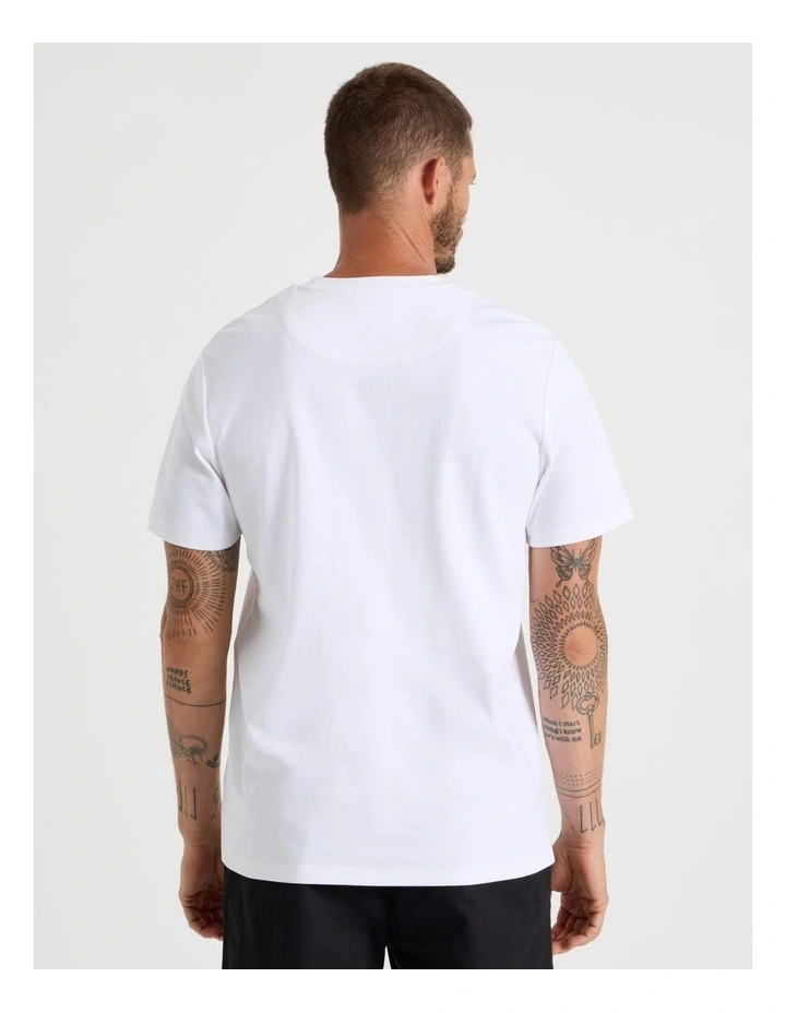 Crew Neck T-Shirt in White image 6