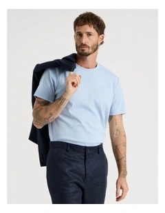 Crew Neck T-Shirt in Light Blue